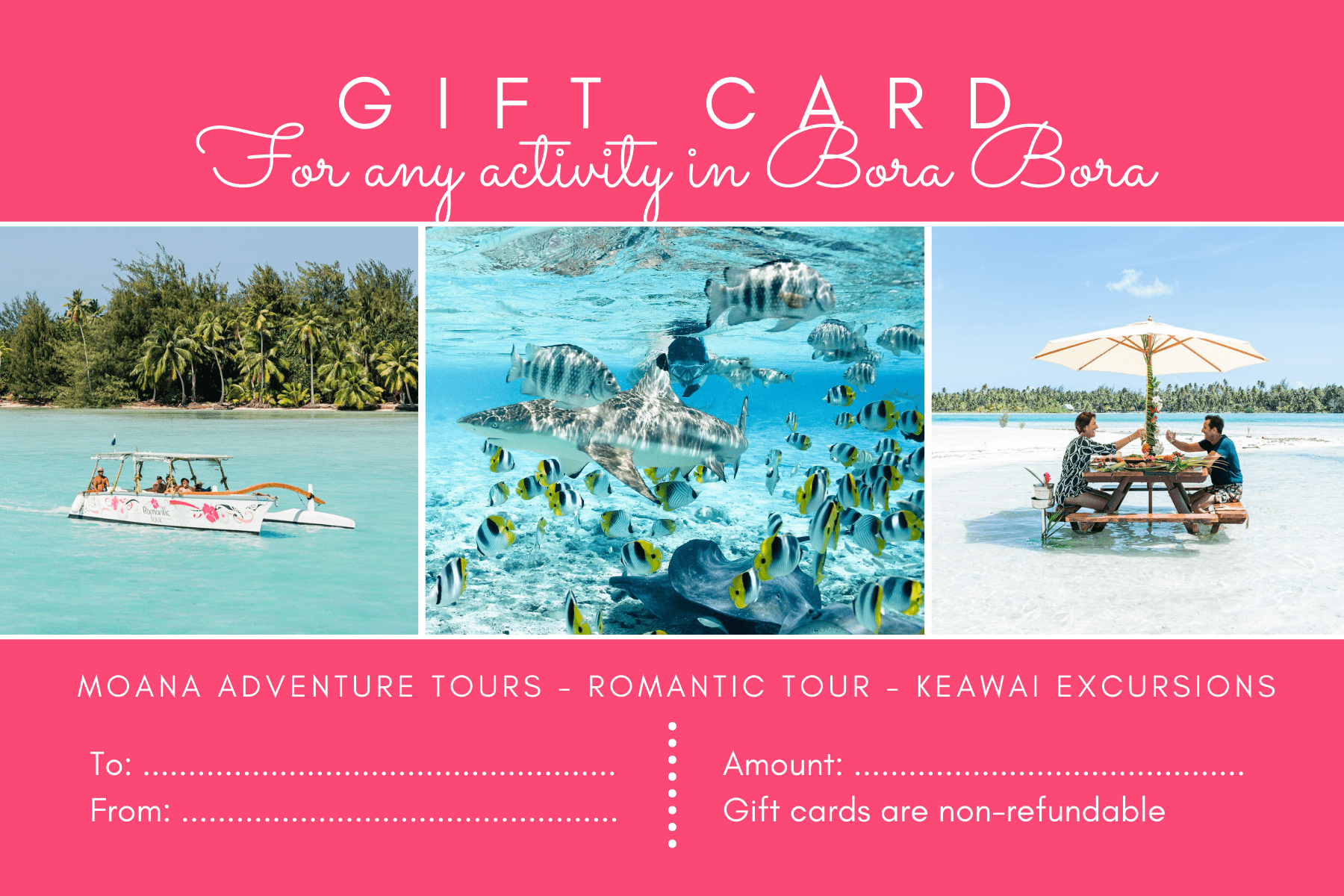 Romantic Tour nominative gift card
